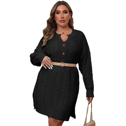 Strawberry Buckle Three-dimensional Decoration Woolen Skirt